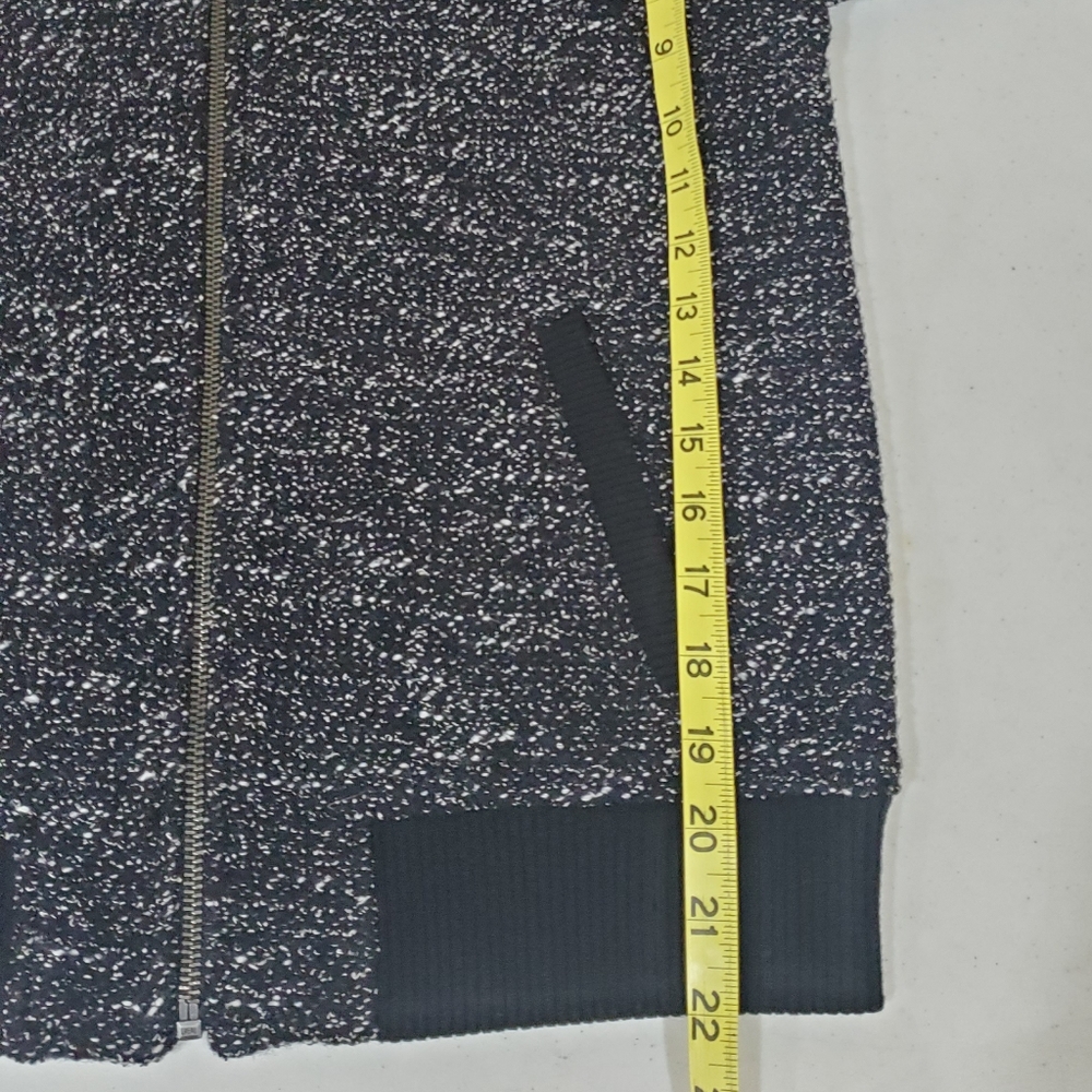 J. Crew Speckled Black Tweed Bomber Jacket - Picture 3 of 7
